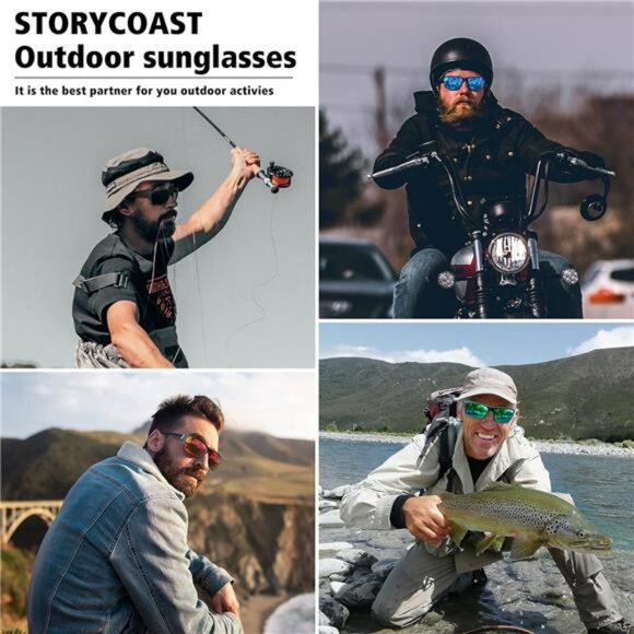 Polarized Sports Sunglasses UV400 Unbreakable Frame Cycling Running Fishing - Picture 6 of 8